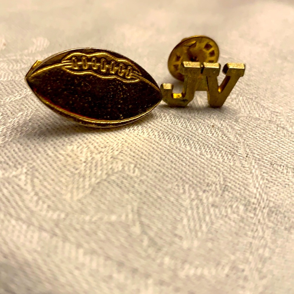 Vintage Football and Jv lapel pins.